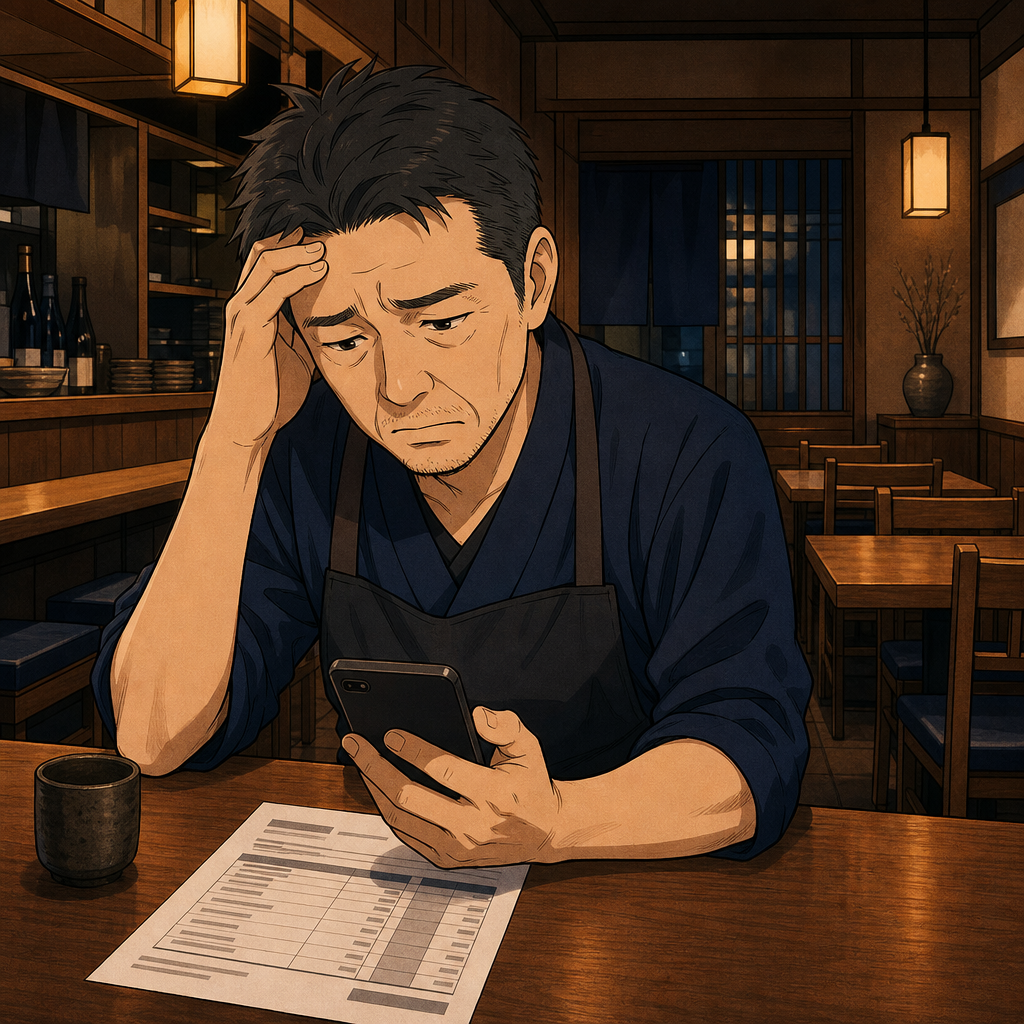 悩む店舗オーナー